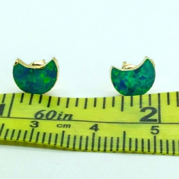 Dainty Moon Studs - Picture 3 of 5